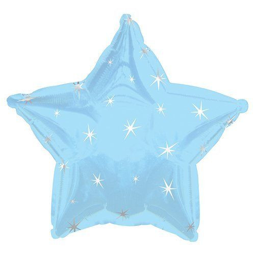 Balão Foil Estrela Sparkle Azul Bebé Loja da Criança