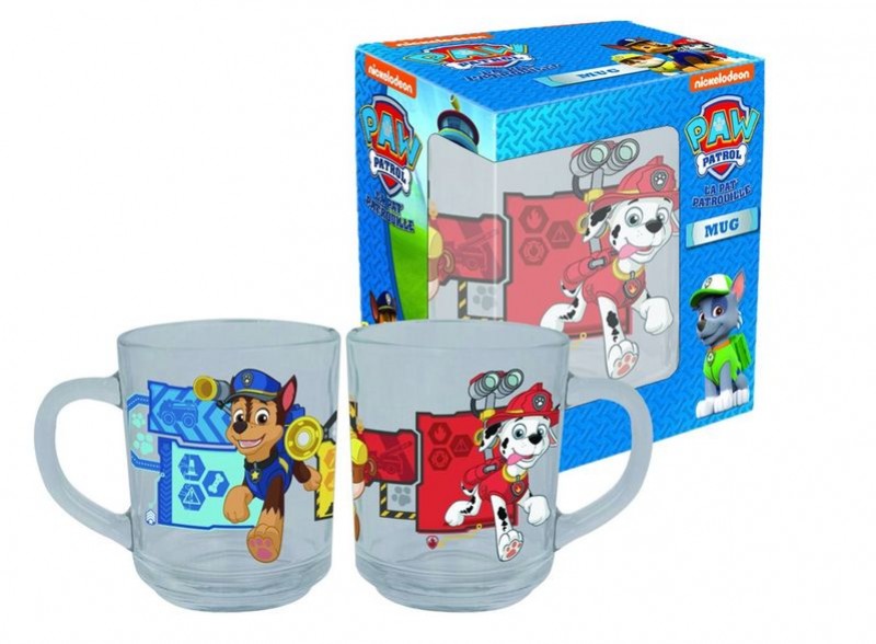 Caneca Vidro Patrulha Pata 9 cm Loja da Criança