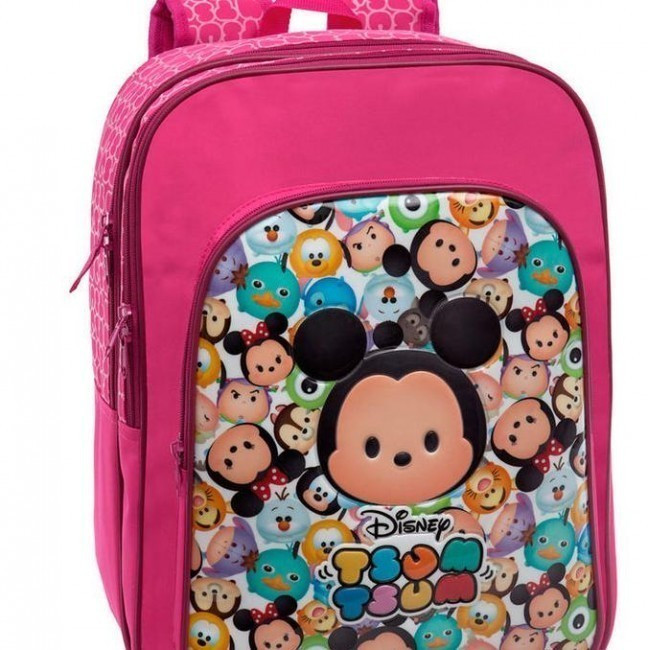 Mochila Escolar 42cm Pink Tsum Tsum Disney Loja da Criança