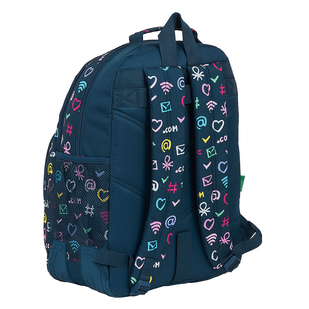 Mochila Escolar Dupla Cm Adap Trolley Benetton Dot Loja Da Crian A