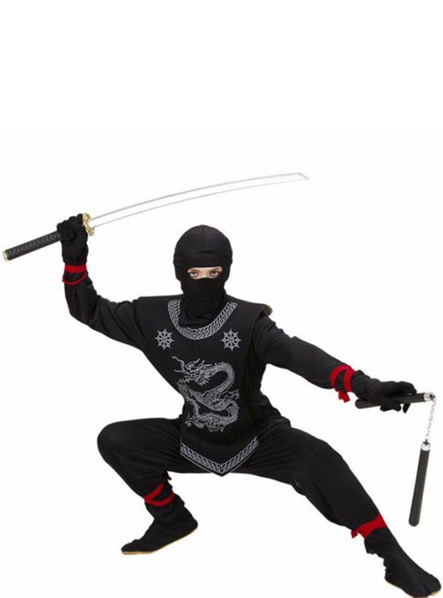 Fato Ninja Preto para Mulher