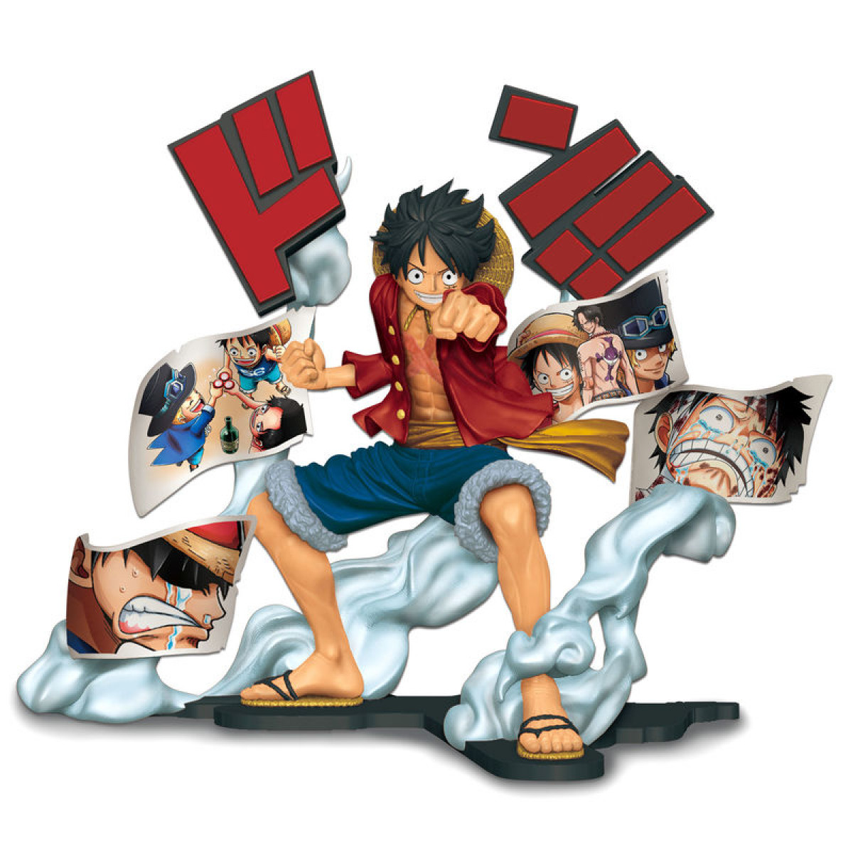 One Piece Figuras de Ação Anime para Crianças, Den, Mushi, Luffy