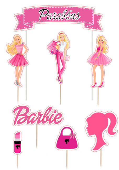 Topo Barbie sereia  Barbie sereia, Aniversário da barbie, Bolo barbie