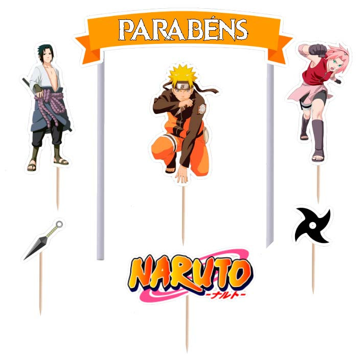 Kit Volta às Aulas Completo Personalizado - Naruto Menina