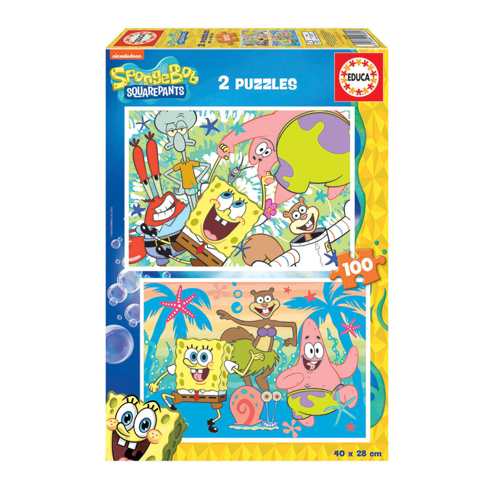 Puzzle SpongeBob 2x100 peças | Loja da Criança