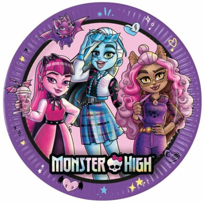 8 Pratos Monster High 23cm