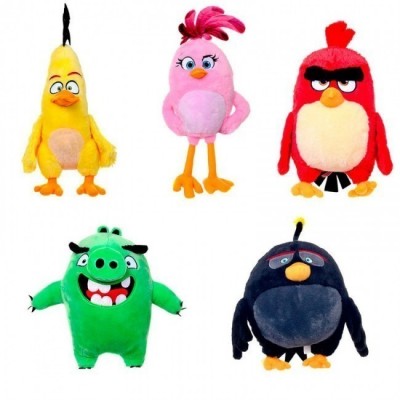 Pack 8 Peluches Angry Bird 20cm sortido