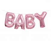 Faixa Banner De Balões Baby Rosa