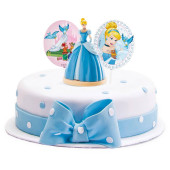 Figura + Toppers Bolo Cinderela Princesas Disney