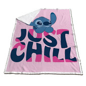 Manta Coralina Sherpa Stitch Disney Just Chill