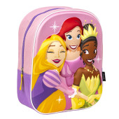Mochila Pré Escolar 3D Disney Princesas 31cm