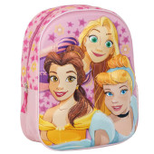 Mochila Pré Escolar 3D Princesas Disney 31cm