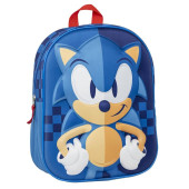 Mochila Pré Escolar 3D Sonic The Hedgehog 31cm