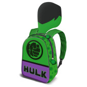 Mochila Pré Escolar com Capuz Hulk Avengers 31cm