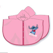 Poncho Capa Chuva Stitch Disney Rosa